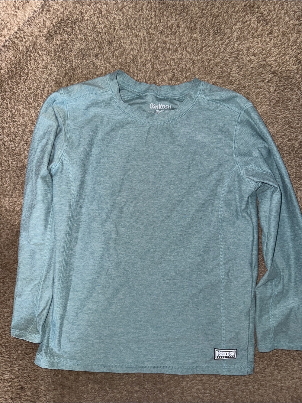 OshKosh B'gosh Pale Blue Long Sleeve Athletic Crew Tee size 6